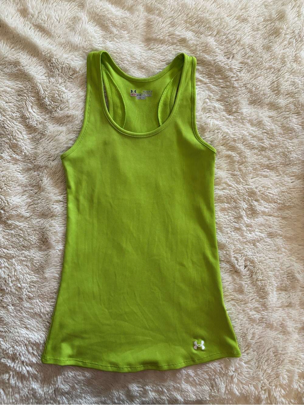 Under Armour Women's Lime Green Performance Racerback Tank, Size M